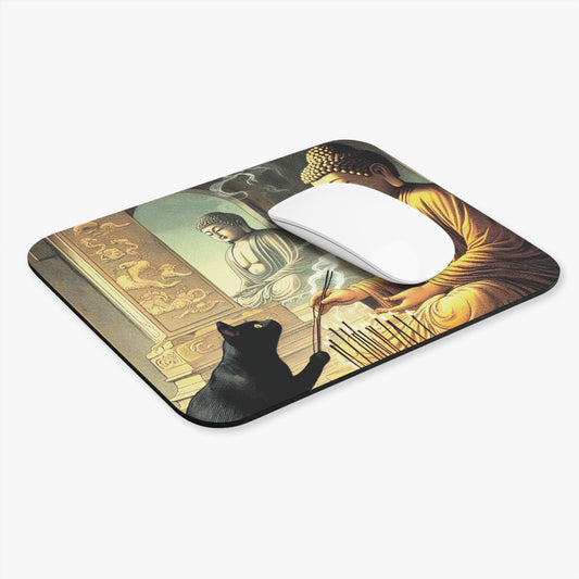 Kyoto Cat Mouse Pad - Wisdom/Reflection