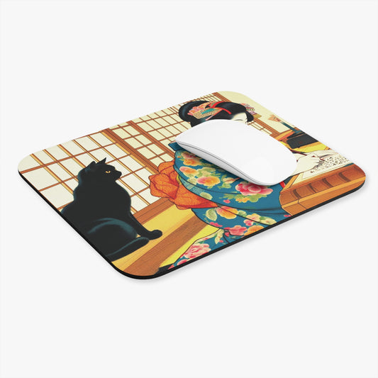 Kyoto Cat Mousepad - Calligraphy/Words