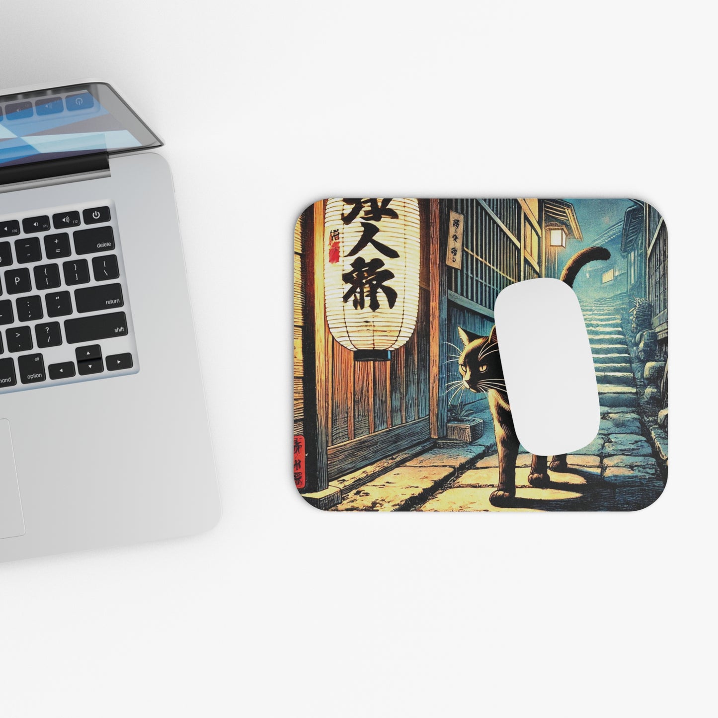 Kyoto Cat Mouse Pad - Street Life/Illuminate