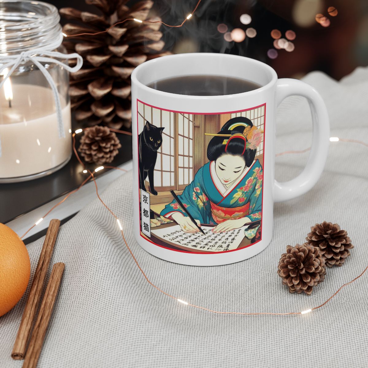 Ceramic Mug, 11oz - Calligraphy/Mastery