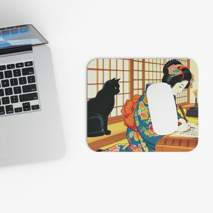 Kyoto Cat Mousepad - Calligraphy/Words