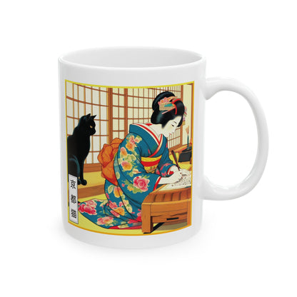 Ceramic Mug, 11oz - Calligraphy/Words