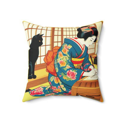 Spun Polyester Pillow - Calligraphy/Words