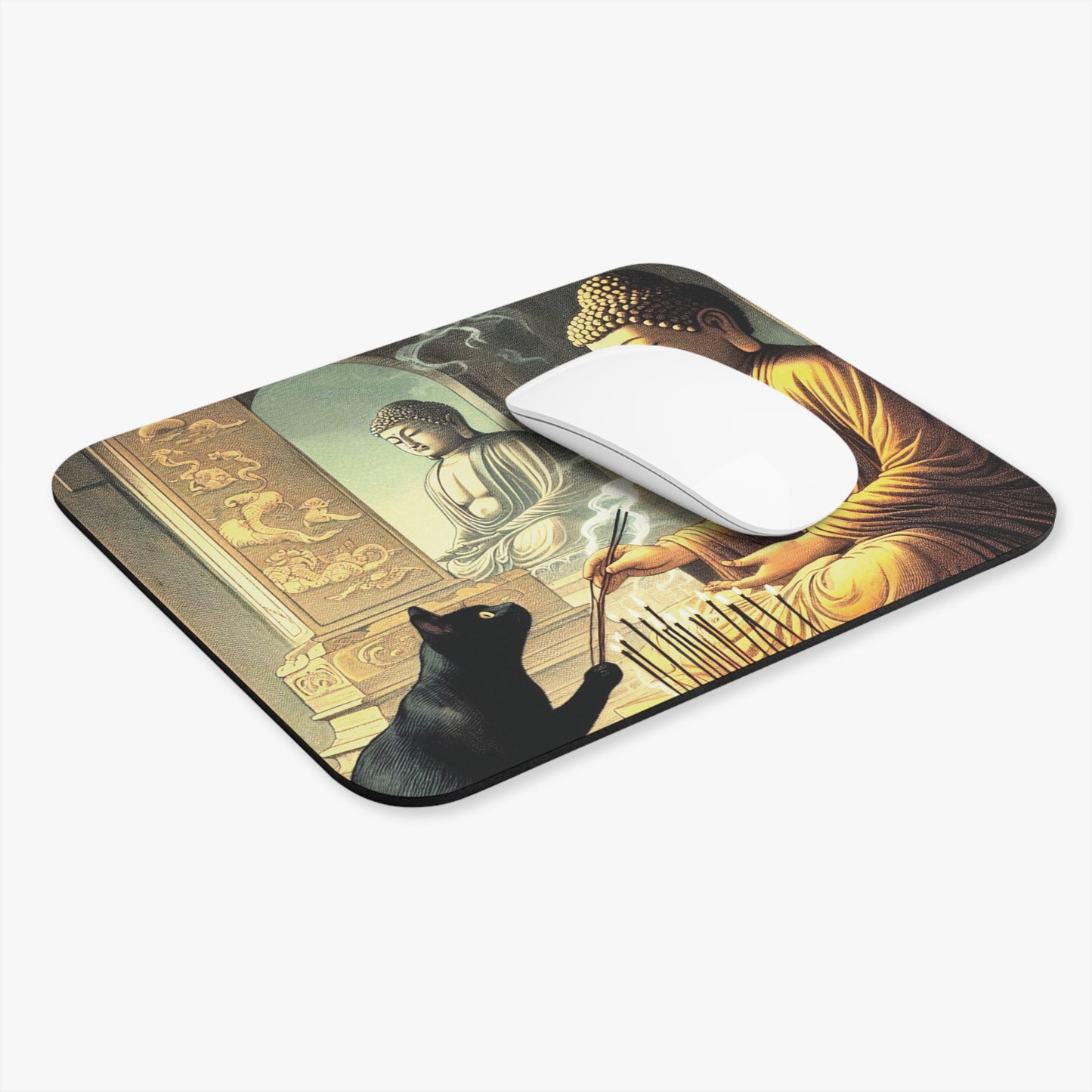 Kyoto Cat Mouse Pad - Wisdom/Reflection