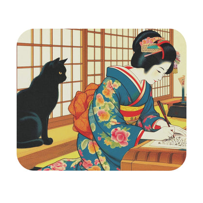 Kyoto Cat Mousepad - Calligraphy/Words