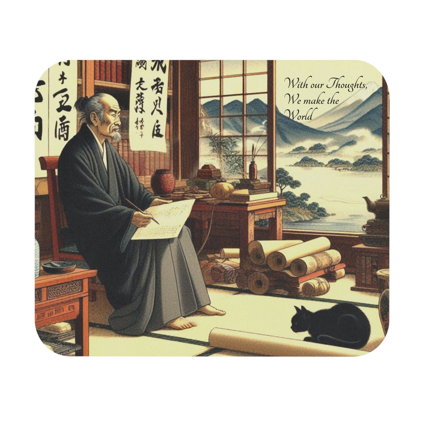 Kyoto Cat Mouse Pad - Wisdom/Create