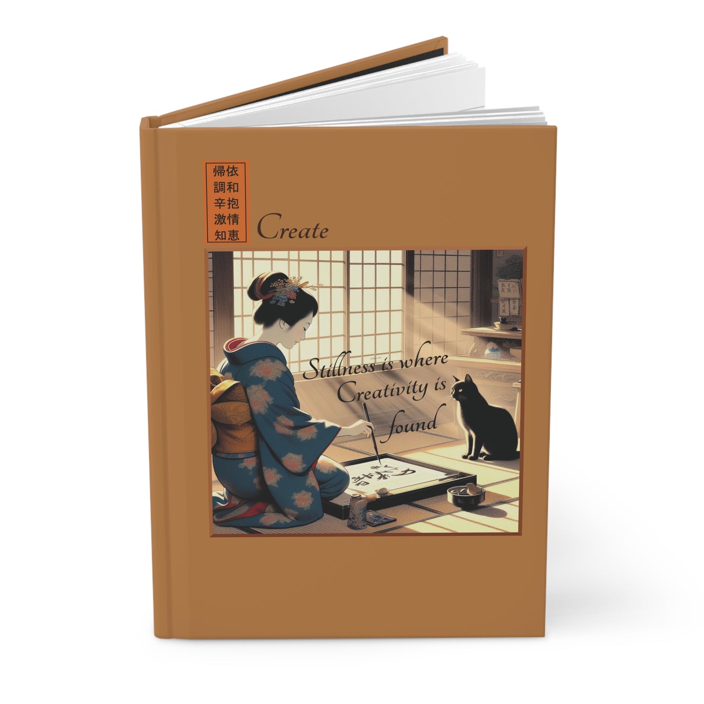 Hardcover Journal - Calligraphy/Stillness