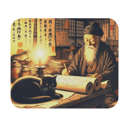 Kyoto Cat Mouse Pad - Wisdom/Persevere