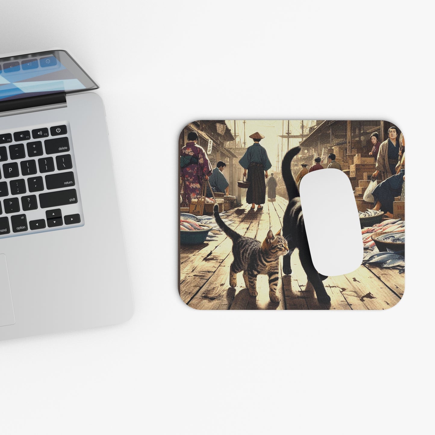 Kyoto Cat Mouse Pad - Street Life/Kings