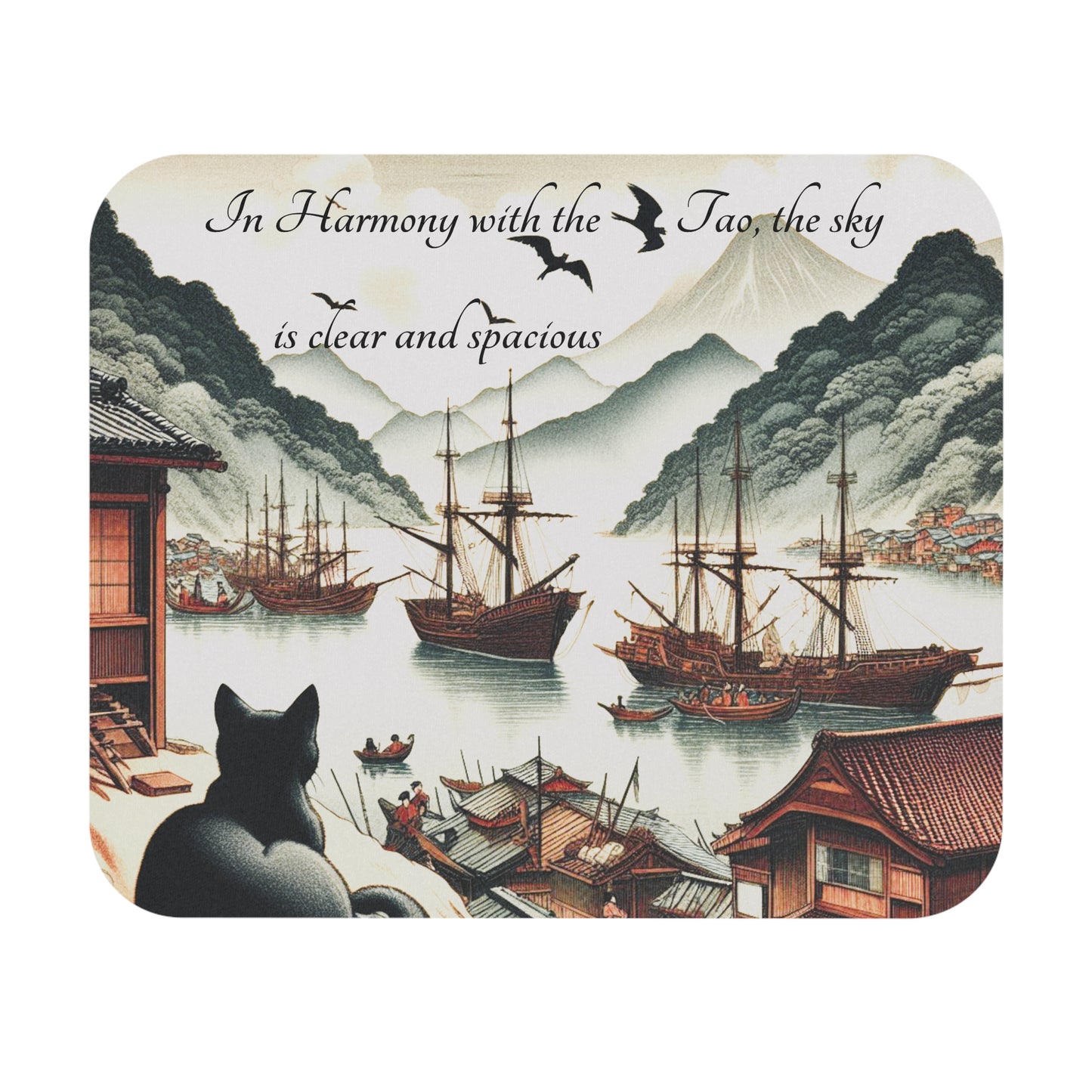Kyoto Cat Mouse Pad - The Way/Balance