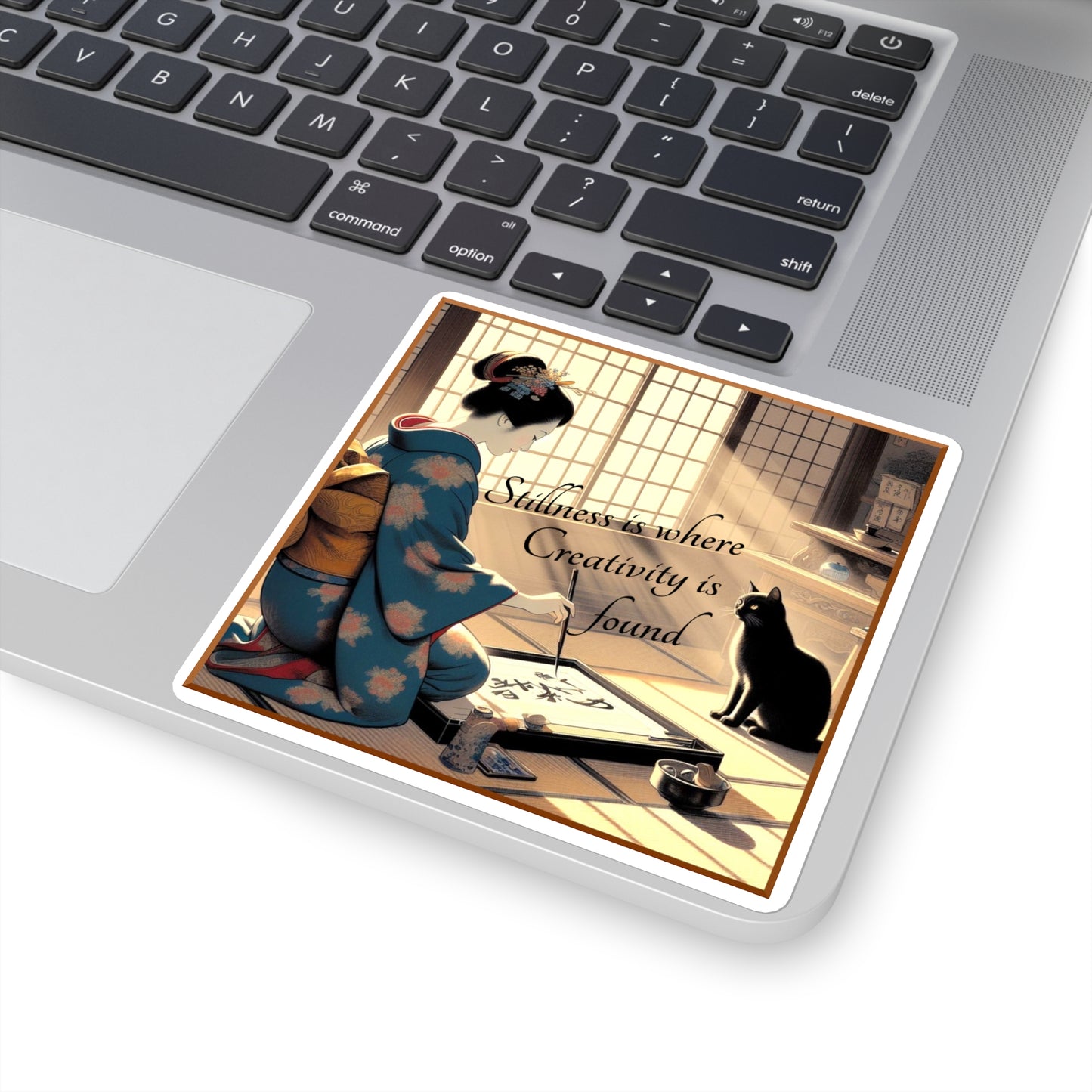 Square Stickers - Calligraphy/Stillness