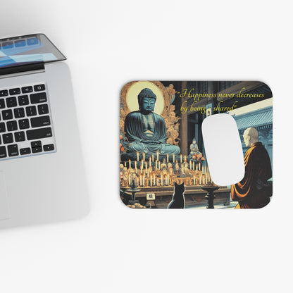 Kyoto Cat Mouse Pad - The Way/Happiness