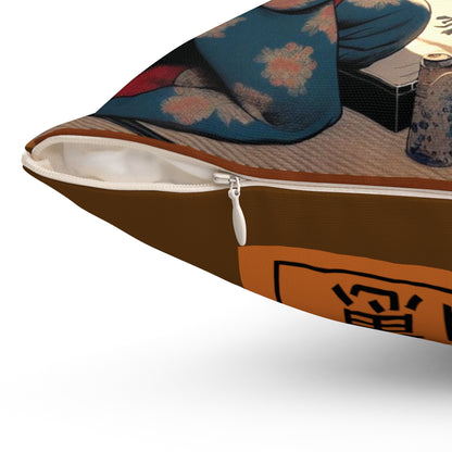 Spun Polyester Pillow - Calligraphy/Stillness