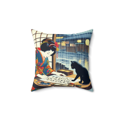 Spun Polyester Pillow - Calligraphy/Beginning