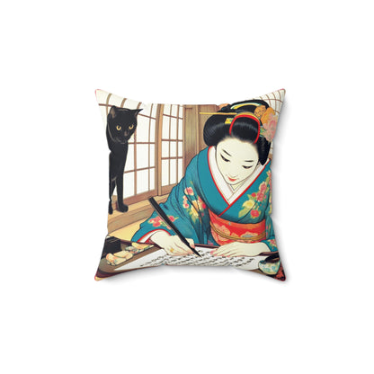 Spun Polyester Pillow - Calligraphy/Mastery