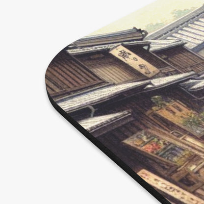Kyoto Cat Mouse Pad - Street Life/Flowers