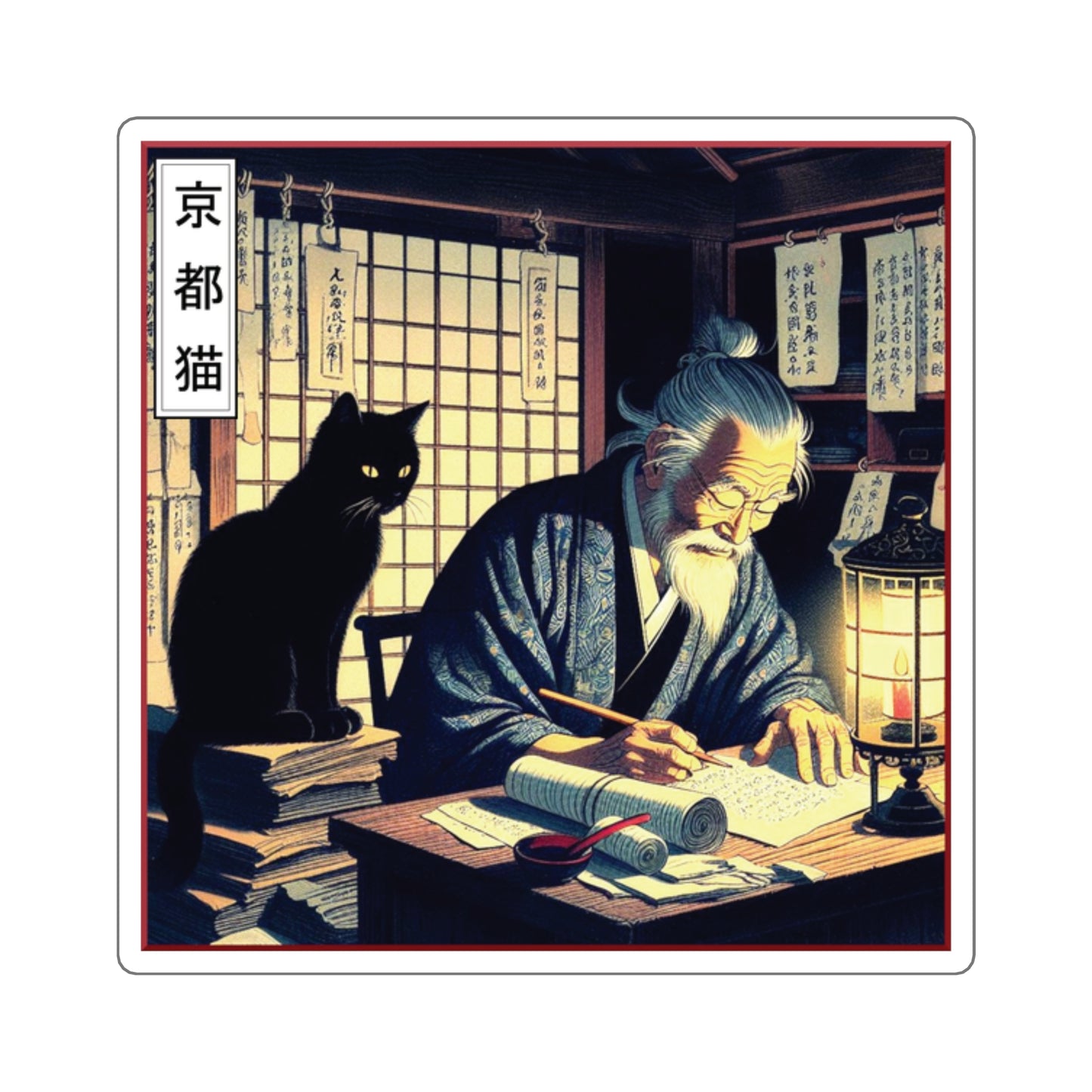 Square Stickers - Wisdom/Achieve