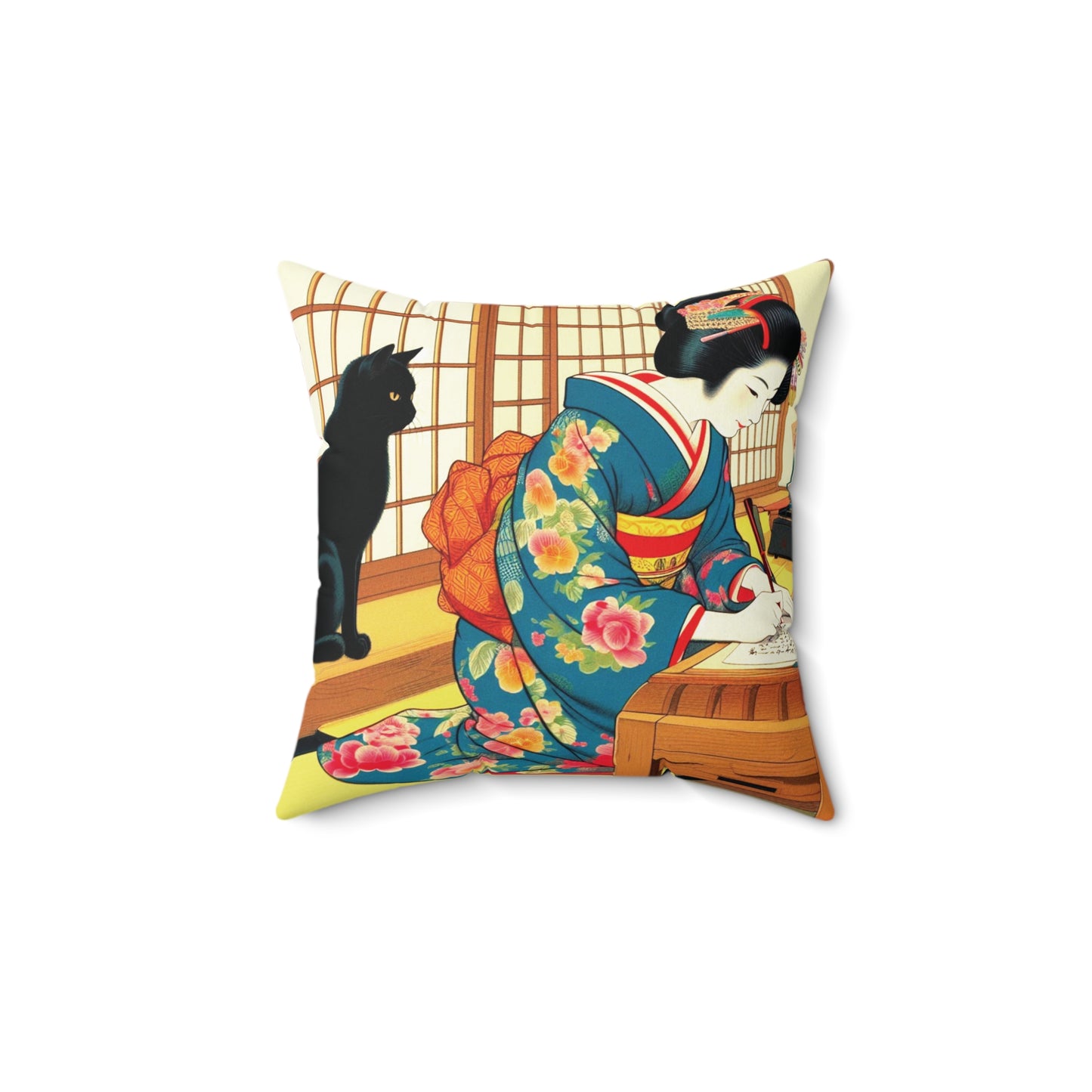 Spun Polyester Pillow - Calligraphy/Words