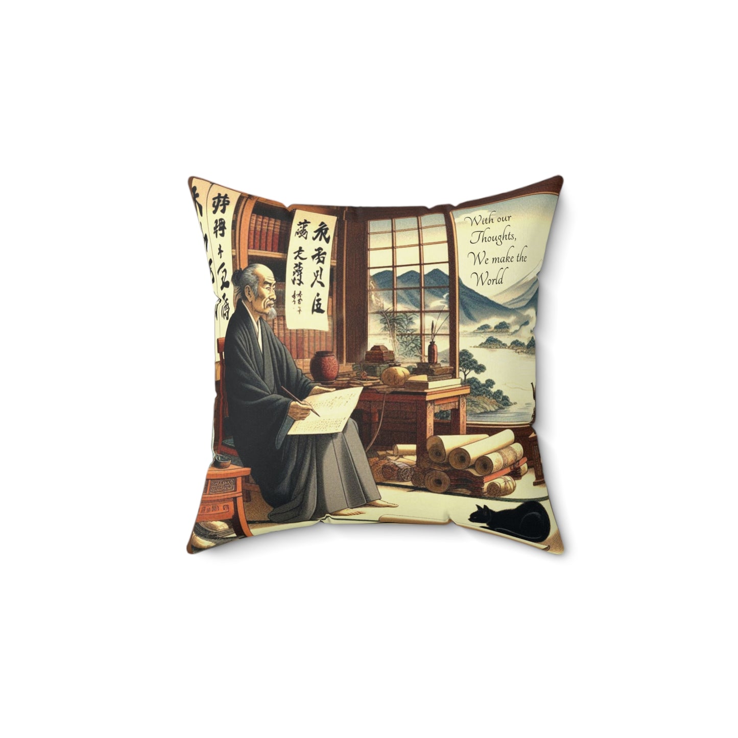 Spun Polyester Pillow - Wisdom/Create