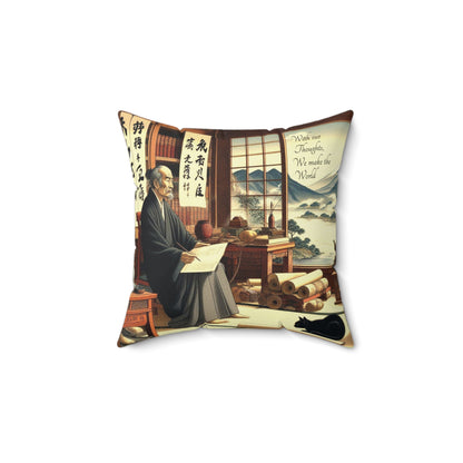 Spun Polyester Pillow - Wisdom/Create