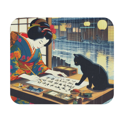 Kyoto Cat Mouse Pad - Calligraphy/Beginning