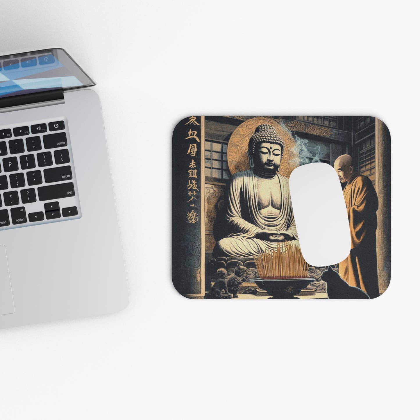 Kyoto Cat Mouse Pad - Wisdom/Enlighten