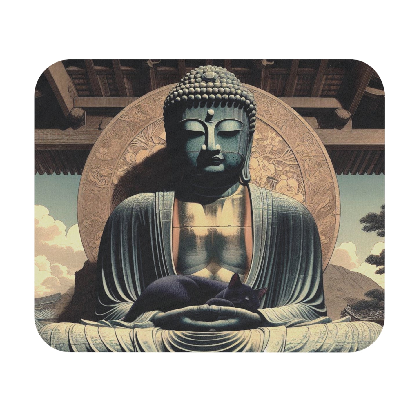 Kyoto Cat Mouse Pad - Street Life/Harmony