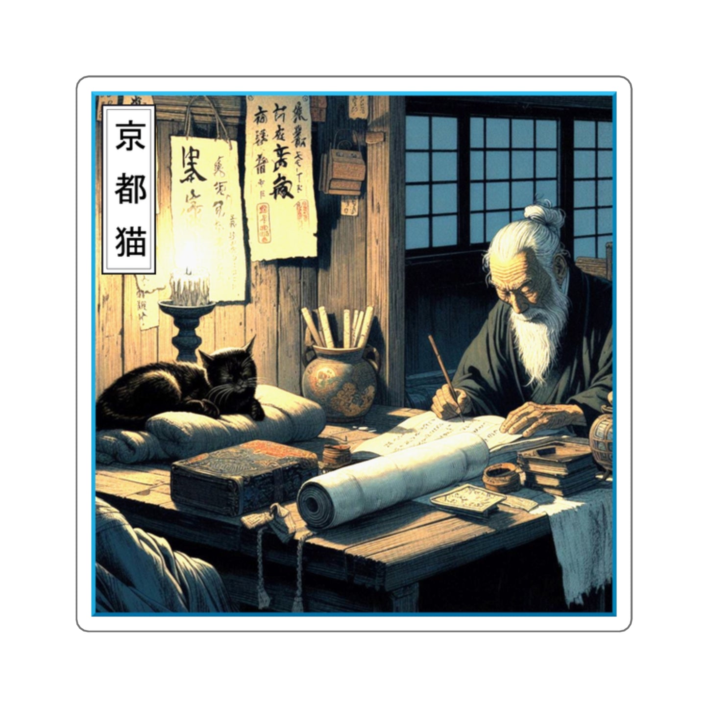 Square Stickers - Wisdom/Knowledge