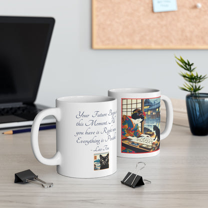 Ceramic Mug, 11oz - Calligraphy/Beginning