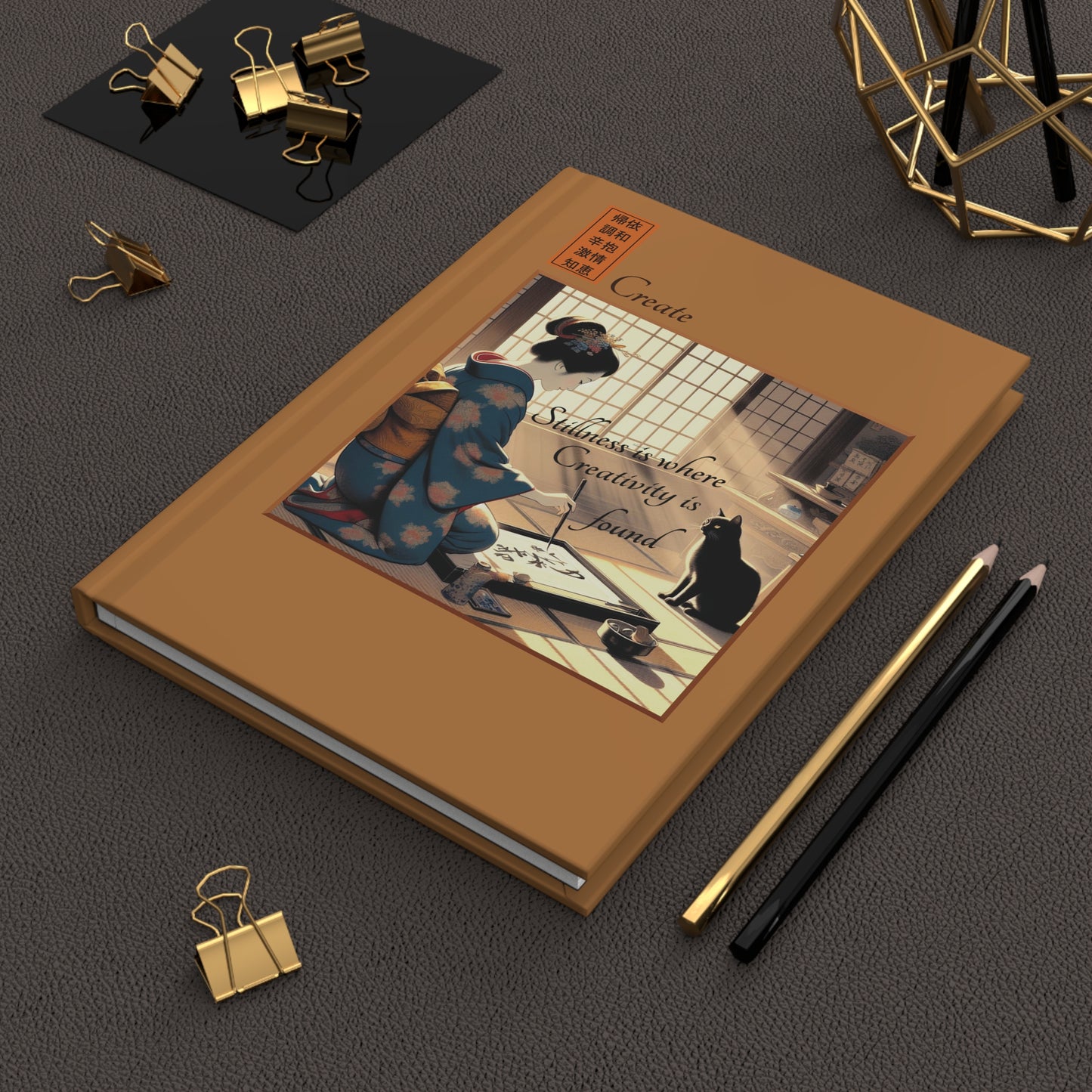 Hardcover Journal - Calligraphy/Stillness